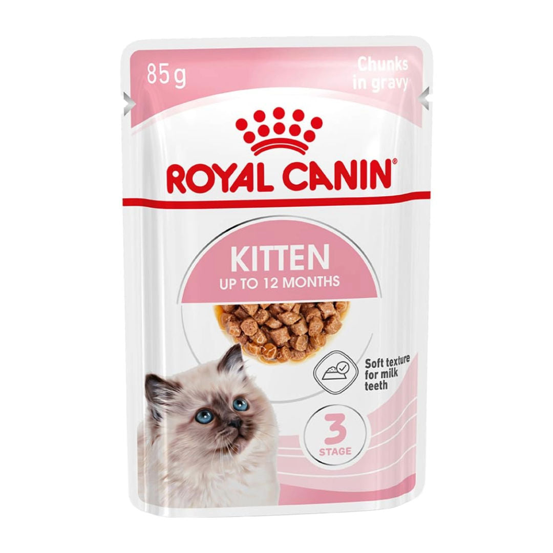 Royal Canin Feline Health Nutrition Gravy Wet Cat Food, For Kitten, 12x85gm Pouches