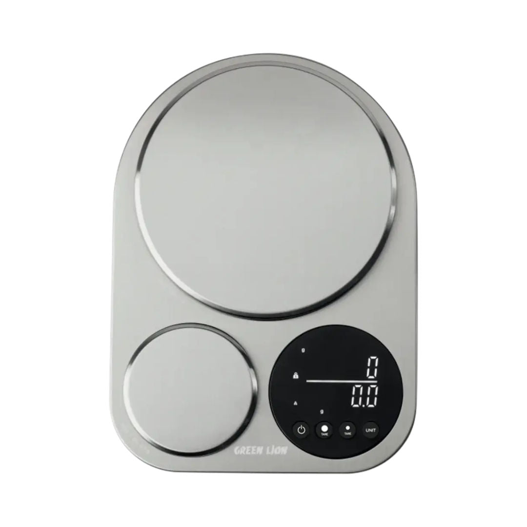 Green Lion Dual Kitchen Scale, Stainless Steel Digital Food Scale with Large & Small Platforms, Silver