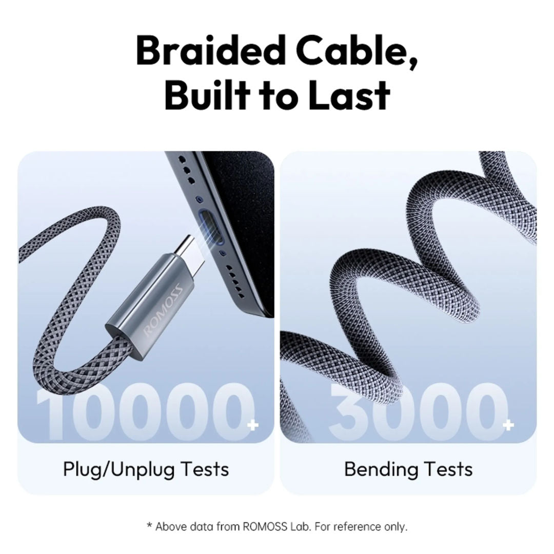 Romoss Type-C To Type-C Cable, 60W, 3A, 1M, CB3235
