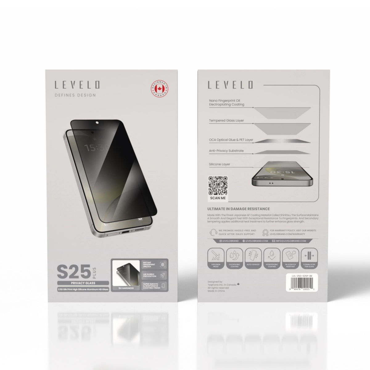 Levelo 2.5D Silk Print High Silicone Aluminum Glass For Samsung S25 Series