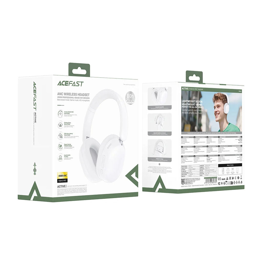Acefast H12 Bluetooth Handsfree, A2DP, ANC, Black