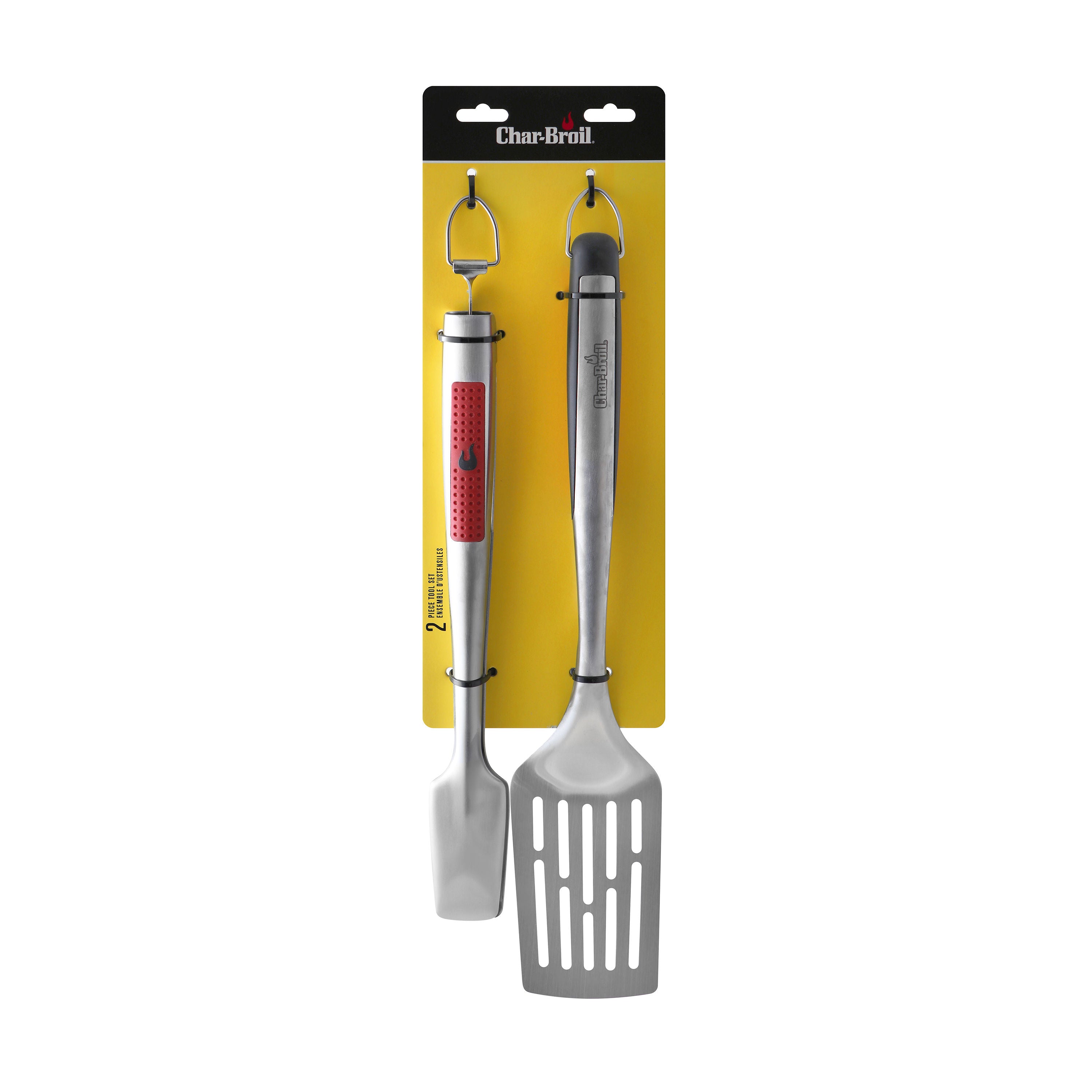 Char-Broil Comfort Grip BBQ Tool Set – 2 Pieces (Tongs & Turner)