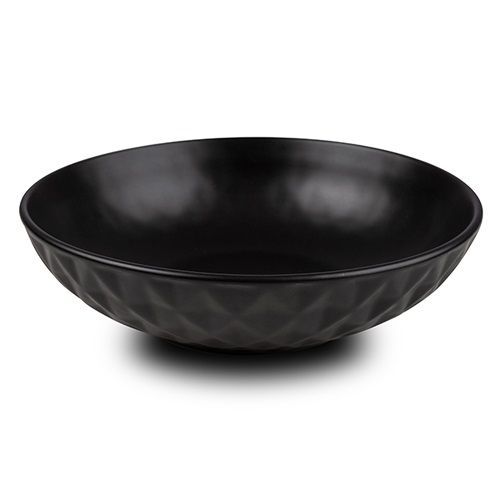 NAVA Stoneware Plate for Soup Soho Classic, Black, 20.5cm