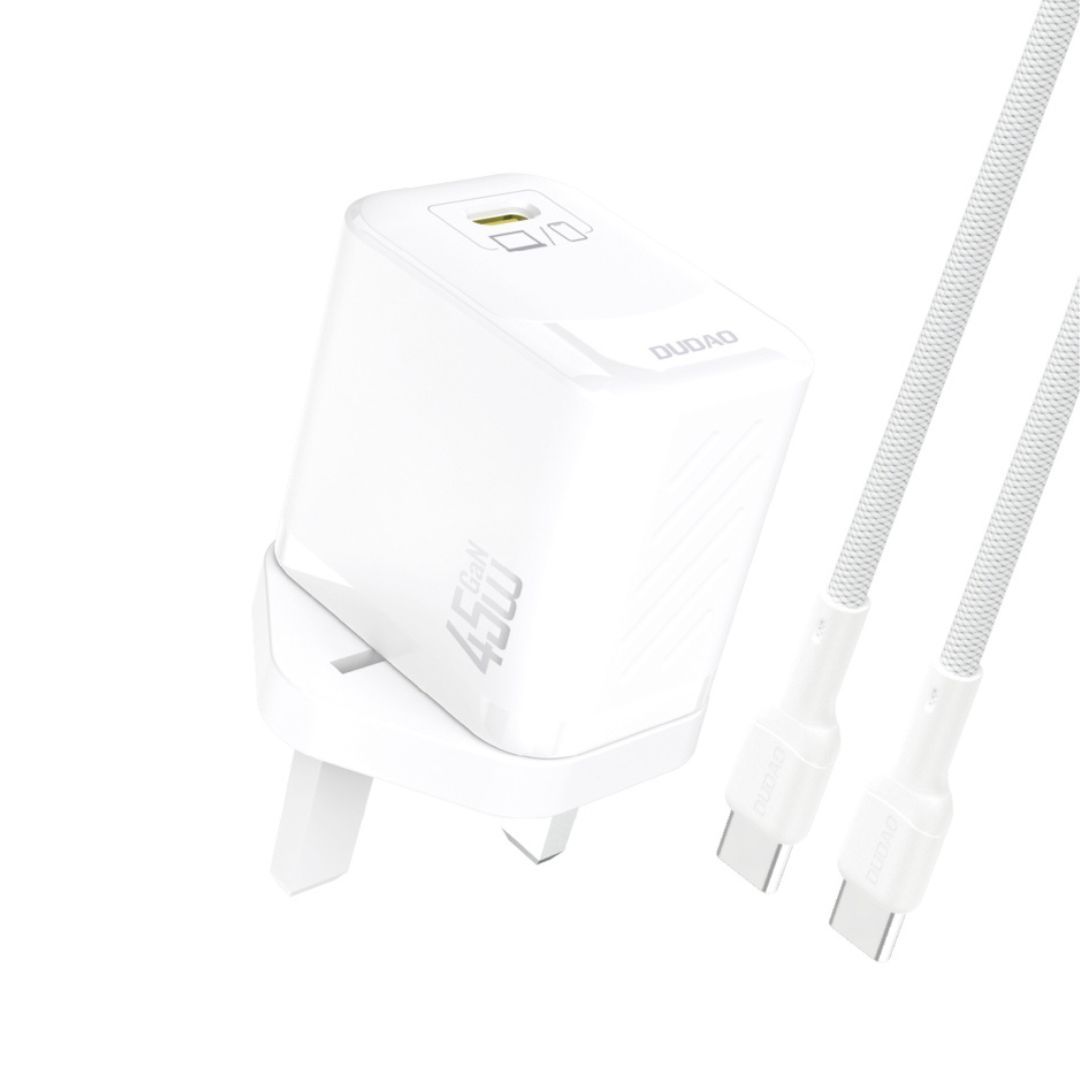 DUDAO A28UK USB-C GaN Charger PD45W With USB-C Cable