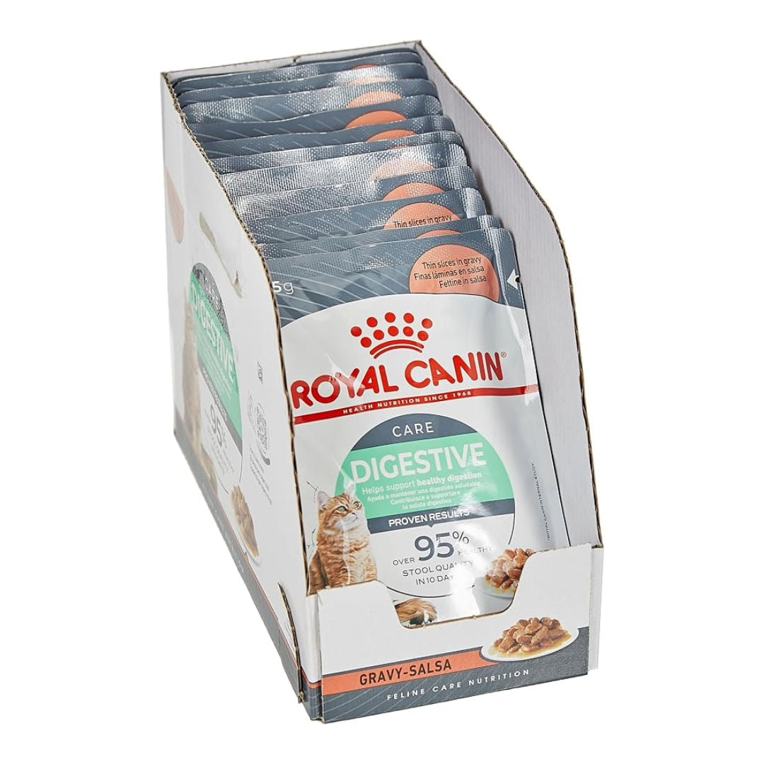 Royal Canin Feline Care Nutrition Digest Sensitive Gravy Wet Cat Food Pouches, 12x85gm