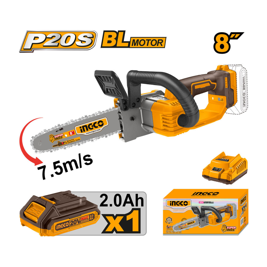 INGCO Cordless Chain Saw, 20V