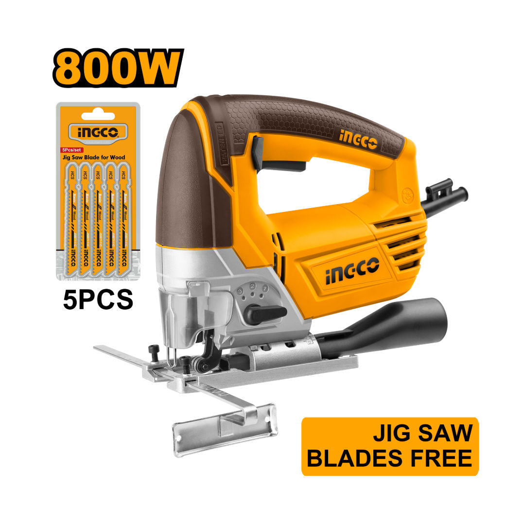 INGCO Electric Jig Saw, Variable Speed with 4-Step Pendulum, Wood & Metal Cutting