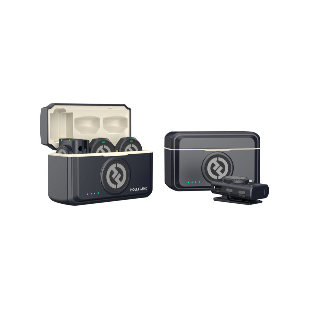 Hollyland Lark M2 DUO All-in-one Button Wireless Lavalier Microphone System with Dual Transmitter Kit