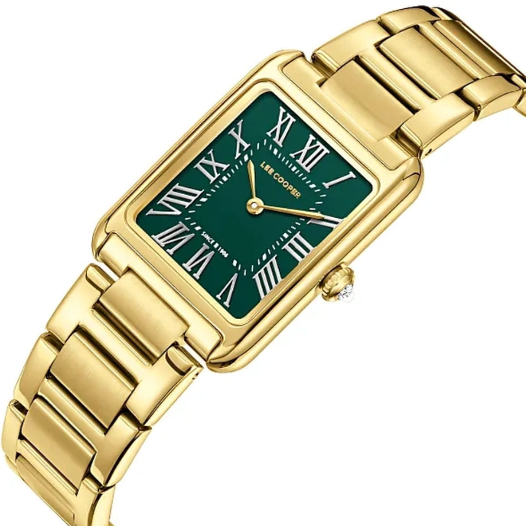 Lee Cooper Women Analog Dark Green Dial Watch, LC08083.150