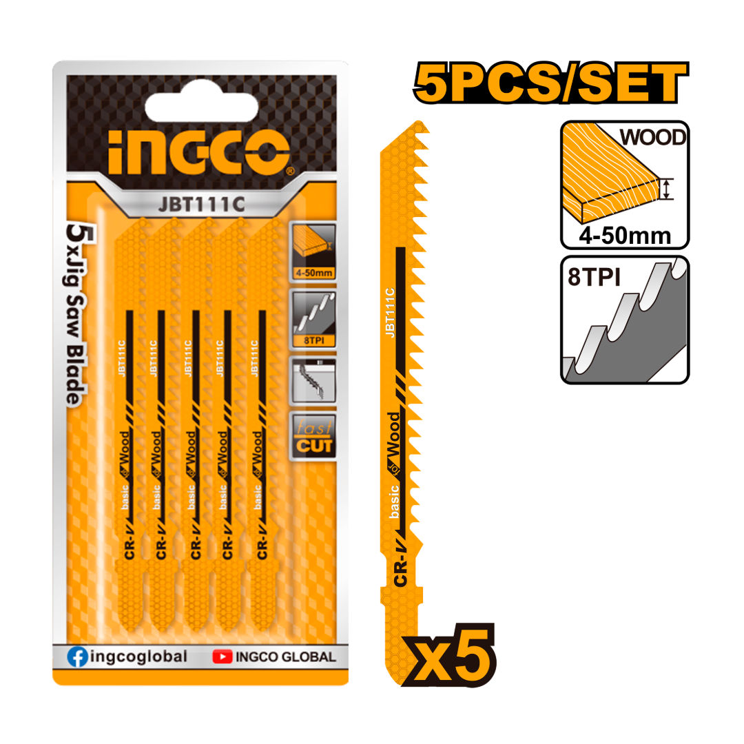 INGCO Jig Saw Blades for Wood, 74mm