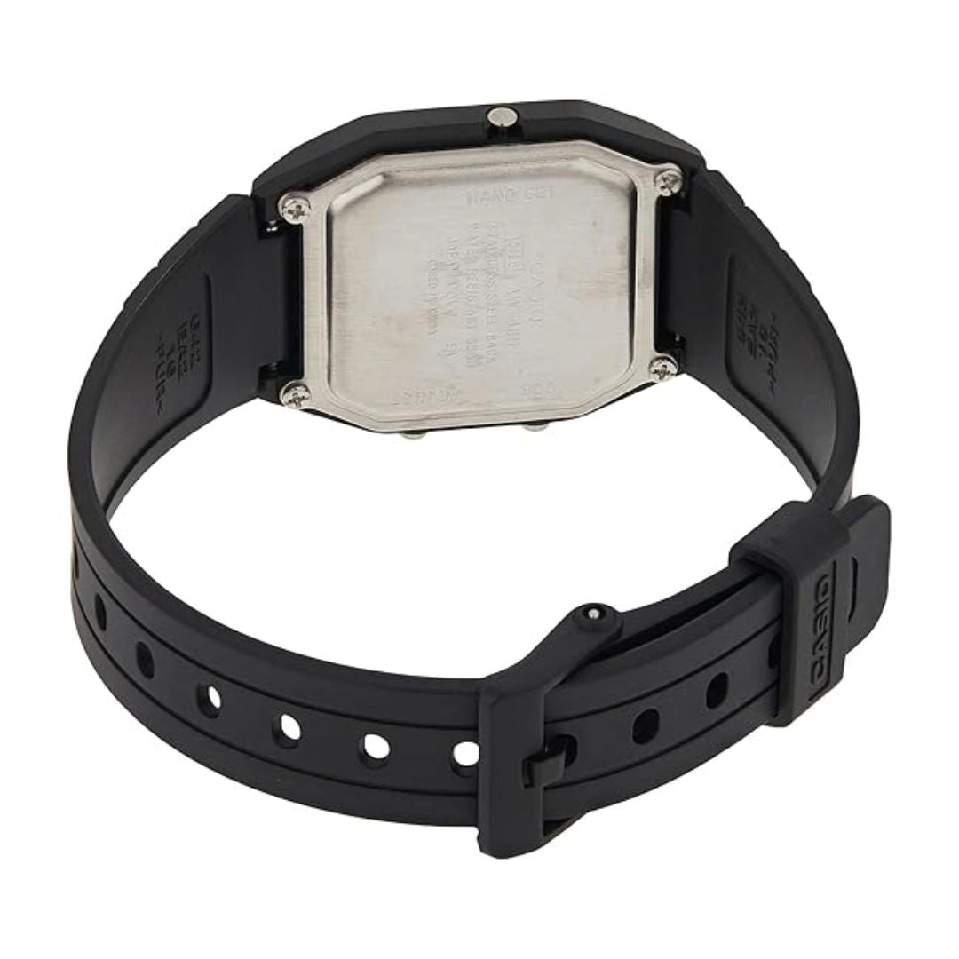 Casio Unisex Analog-Digital Black Dial Watch, AW48HE-1A