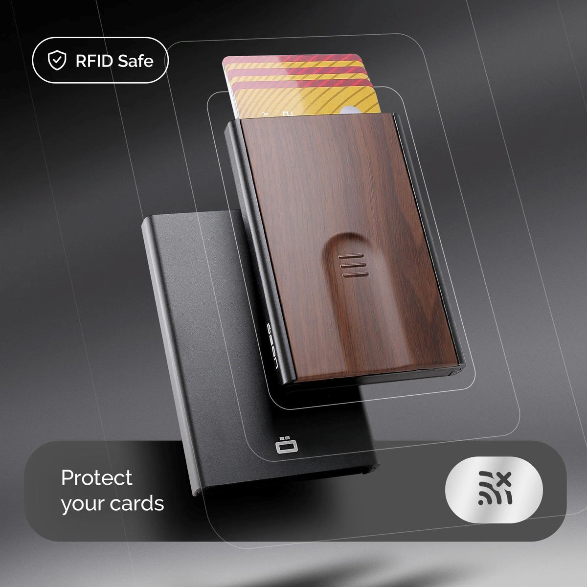 Ogon Automatic Slider Card Holder, Sequoia Effect