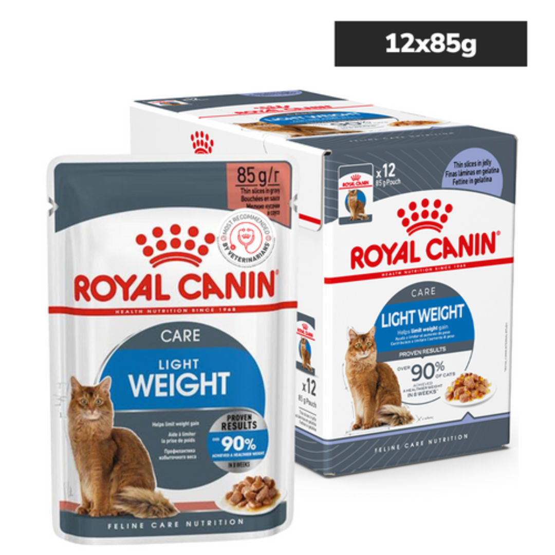 Royal Canin Feline Care Nutrition Light Weight Care Wet Cat Food Pouches, 12x85gm