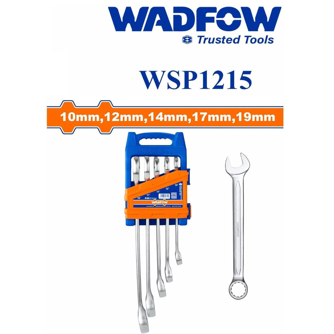 WADFOW 5 Pieces Combination Spanner Set, 10-19mm