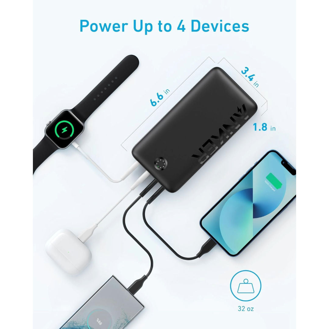 Anker 347 PowerCore 40K 40000mAh Power Bank with 30W USB-C PD, 4 Ports & High-Speed Charging