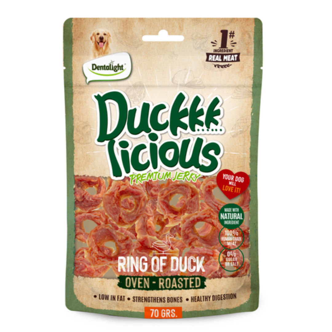 Dentalight Duckki Licious Jerky Treats For Dogs, 70gm