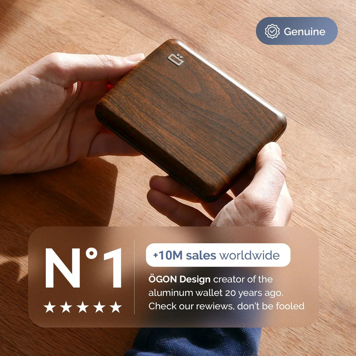 Ogon Aluminum Wallet Large Case V2, Sequoia Effect