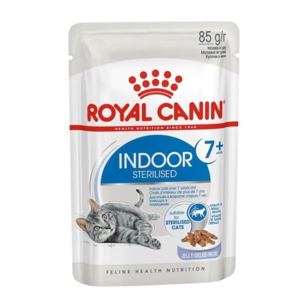 Royal Canin Feline Health Nutrition Indoor 7+ Wet Cat Food Pouches, 12x85gm