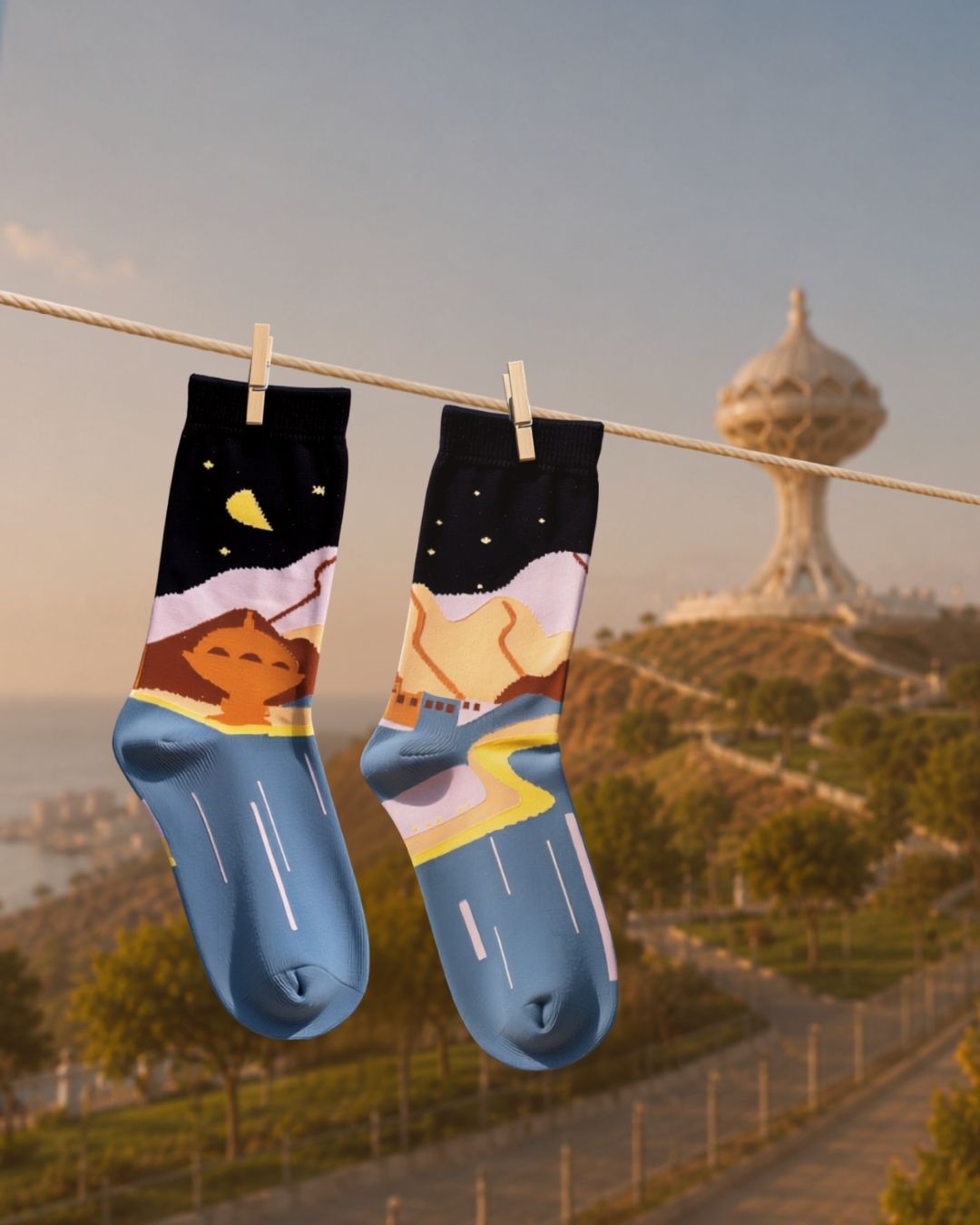 Mutrah Long Length Free SizeSocks, Walk & Roll Exclusive