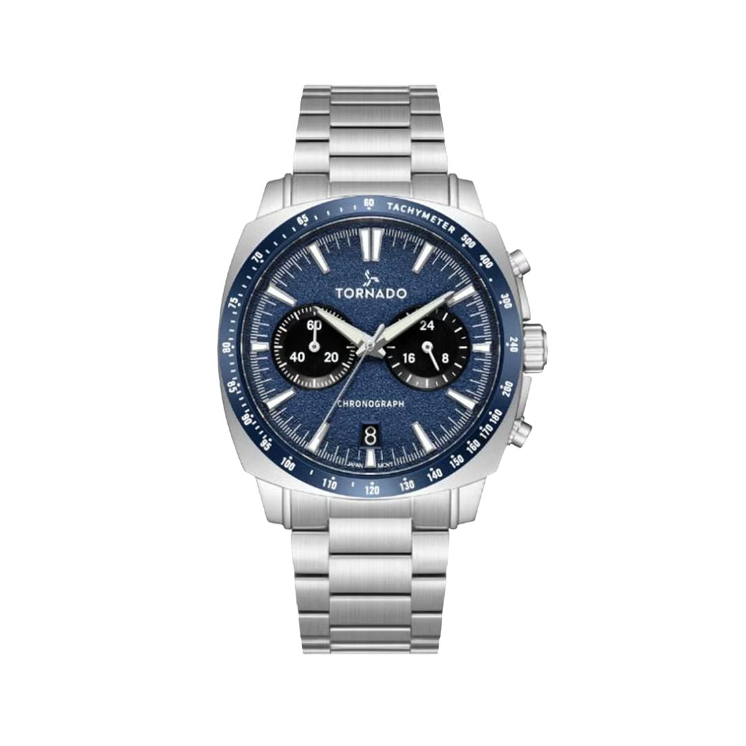 TORNADO Men's Chronograph VK64 Stainless Steel Movement Watch Set