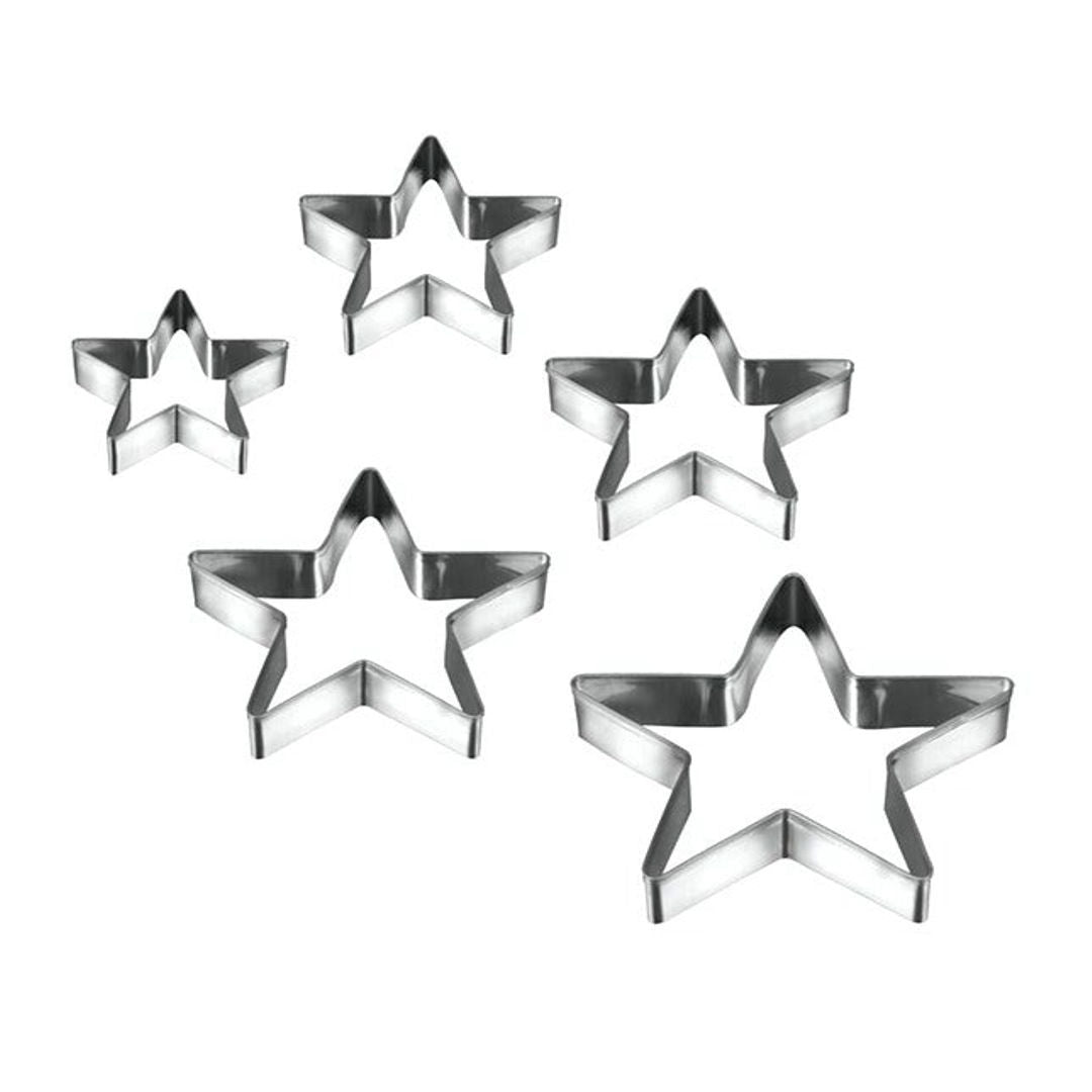 Metaltex Star Shape Cookie Cutters, Set of 5