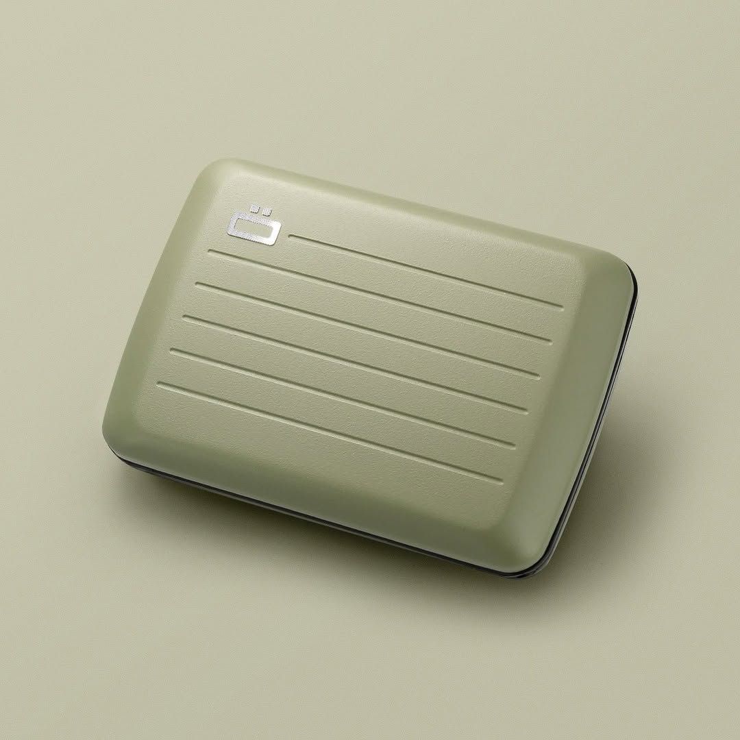Ogon Oslo Aluminum Wallet Small Case Card Holder V2, Cactus Green