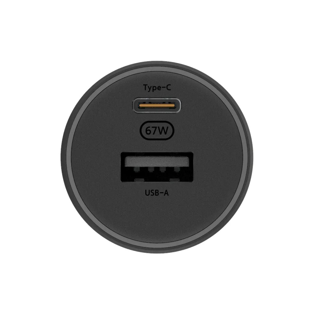 شاحن سيارة Xiaomi ثنائي المنفذ بقدرة 67 واط، محول شحن سريع بمنافذ USB-C وUSB-A