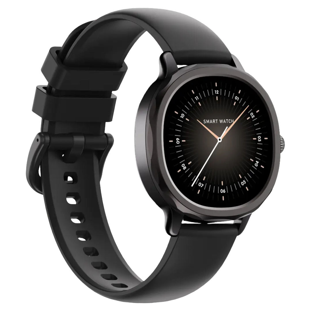 Powerology VeloFit Smartwatch with Dual Straps, 1.04", Black