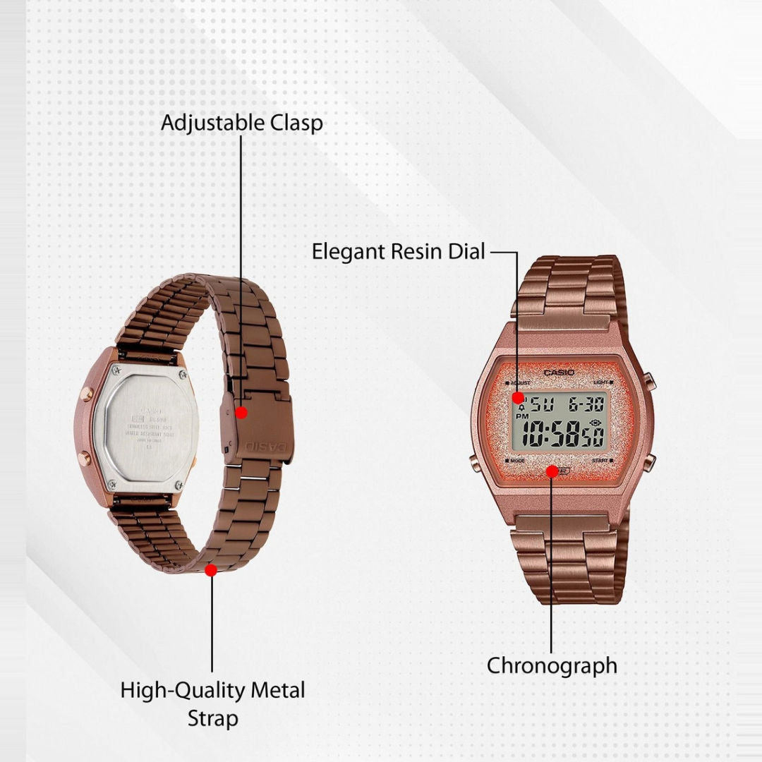 Casio Unisex Digital Pink Dial Watch, B640WCG-5D