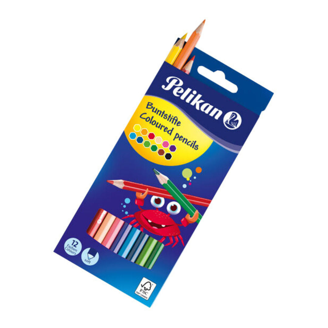 Pelikan Colour Pencil Set, 12 Colours Metal Cylinder, 724054