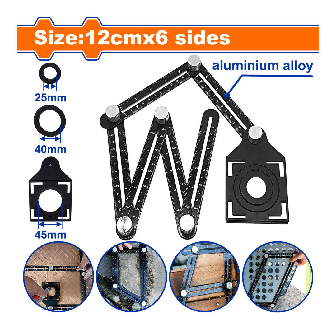 WADFOW Adjustable Six-Folding Ruler