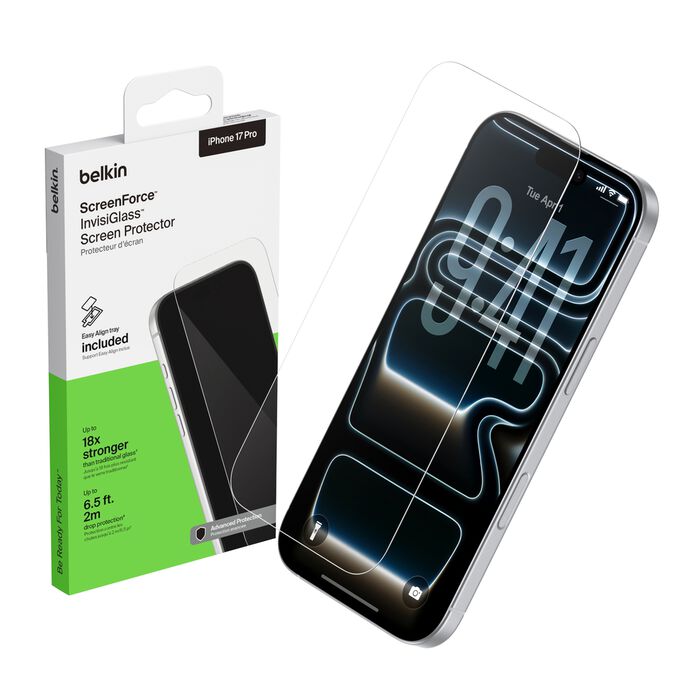 Belkin InvisiGlass Screen Protector for iPhone 17 Series