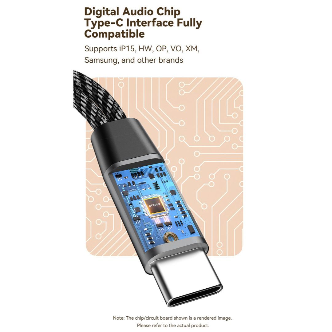 DUDAO L13C+ Aluminium Alloy Braided Charging Cable 2IN1 Cable USB-C TO Cx2