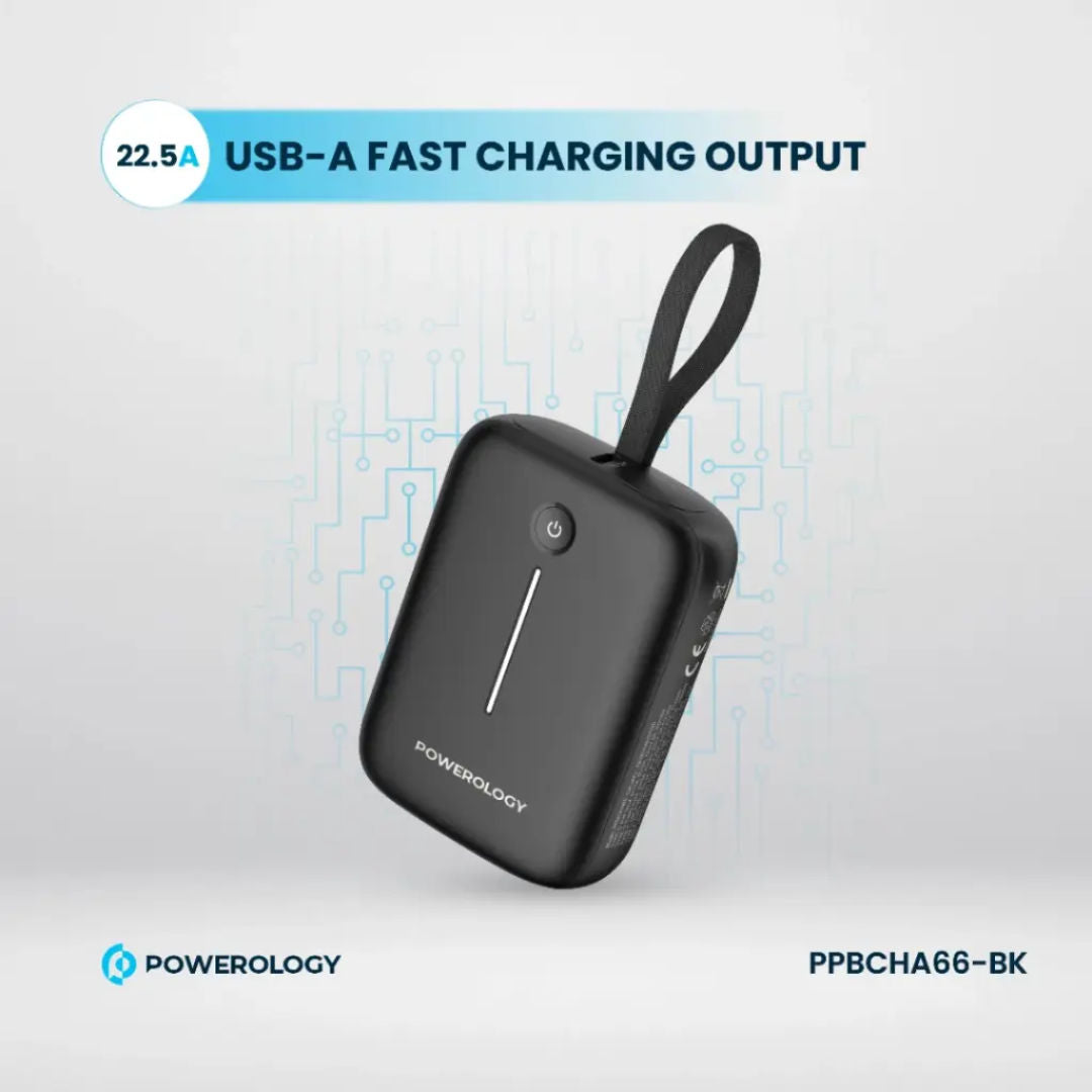 Powerology 10000mAh Power Bank, Compact and Portable