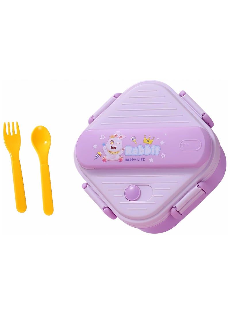 Twisoo Plastic Lunch Box With Spoon, Mix Colors, LBP-007