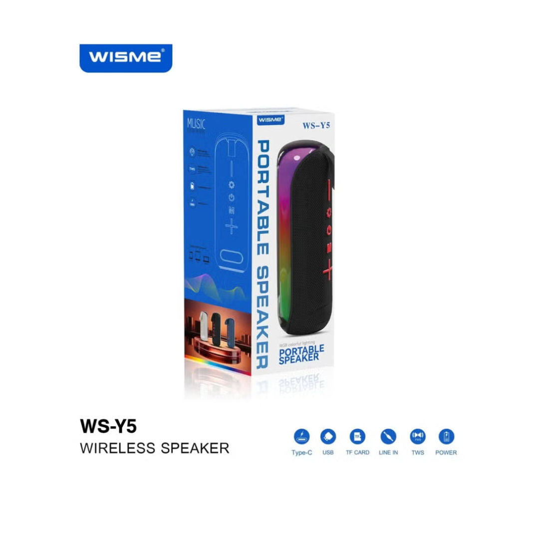 WISME WS-Y5 Portable Bluetooth Speaker with RGB Lighting