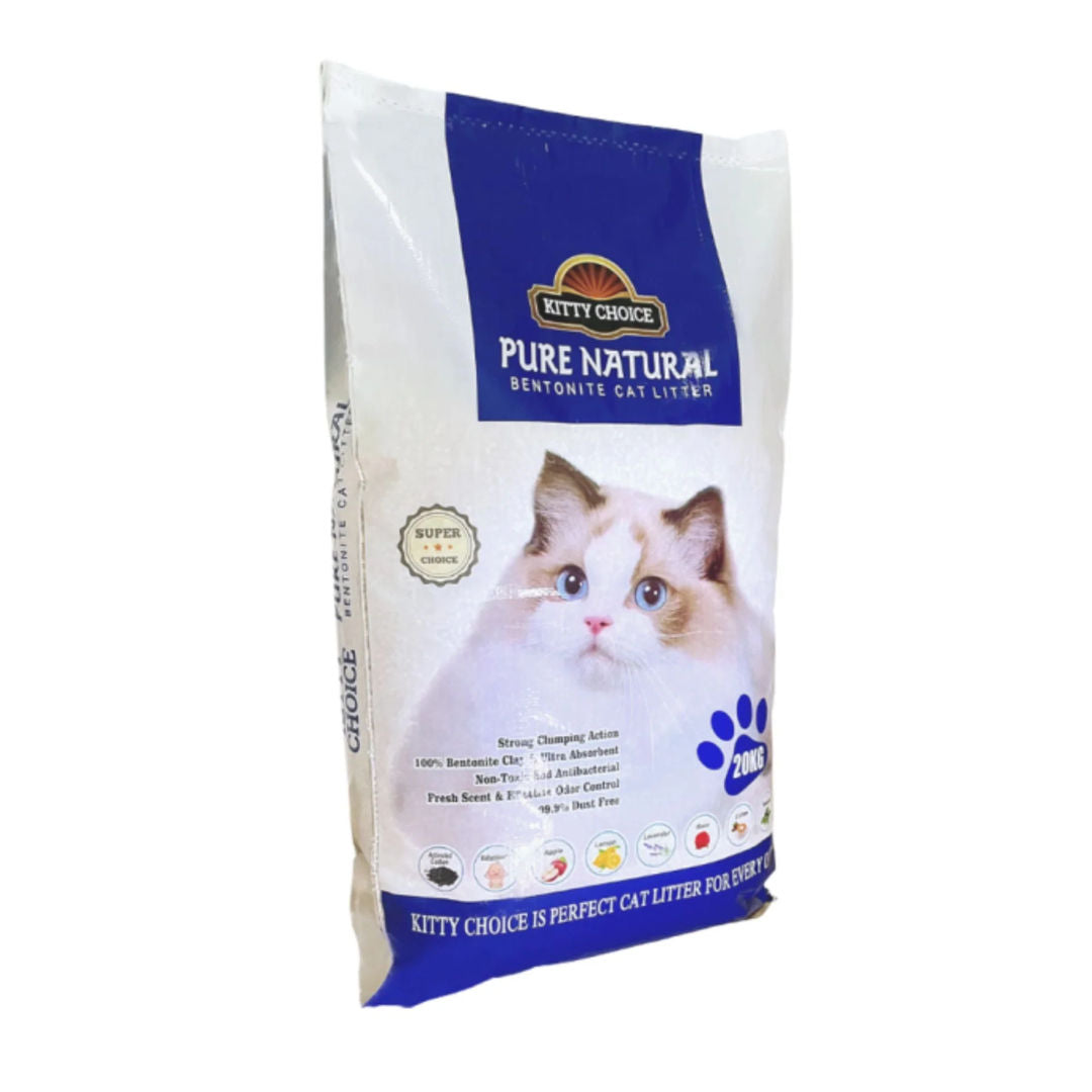 Kitty Choice Pure Natural Bentonite Cat Litter Mixed Fragrance, 20kg
