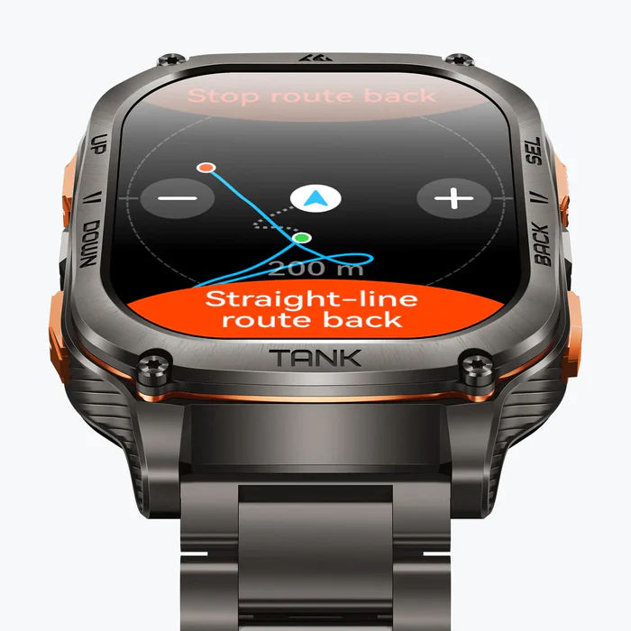 KOSPET Tank M3 Ultra 2 Special Edition GPS Smartwatch with 1.96” AMOLED Display, Bluetooth Calling, Military Grade & 5ATM Waterproof