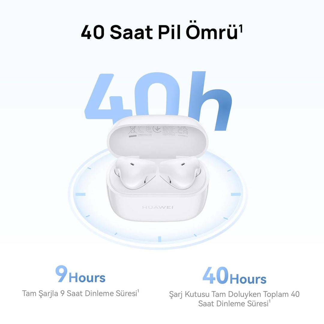 Huawei FreeBuds SE 2 True Wireless Earbuds, Bluetooth, Built-In Microphones, Charging Case, White
