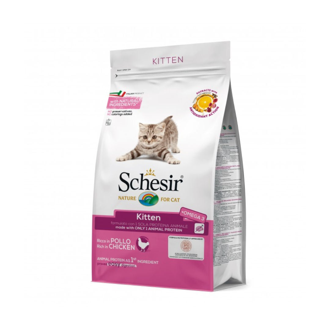 Schesir Kitten Rich in Chicken Dry Cat Food, 1.5kg