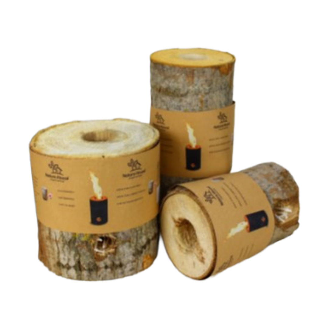 Citronella Wood Torch with Natural Wax, Outdoor Viking Wood Torch, 18x18cm