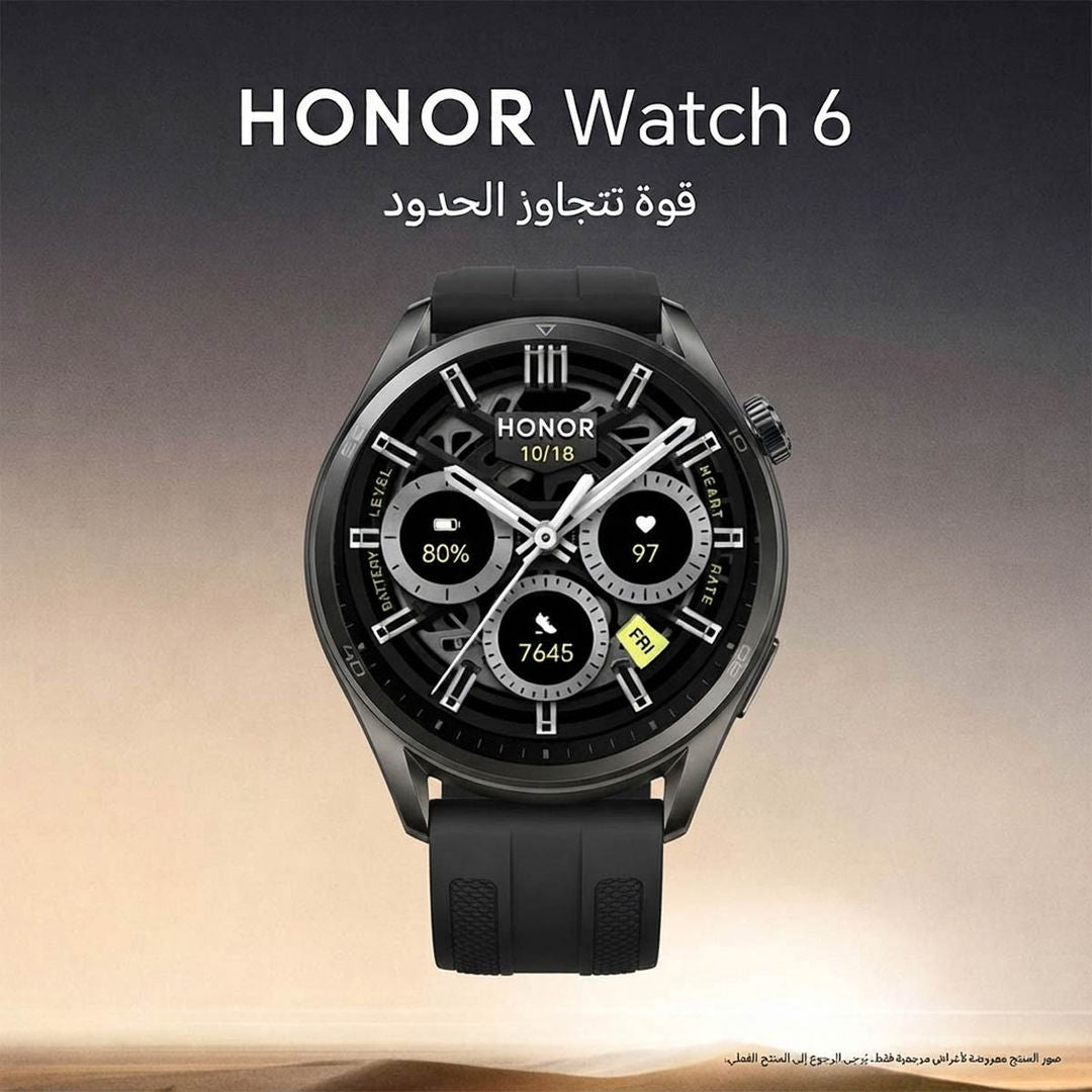 Honor Watch 6 Smartwatch, 32MB RAM, 4GB Storage, Shadow Black