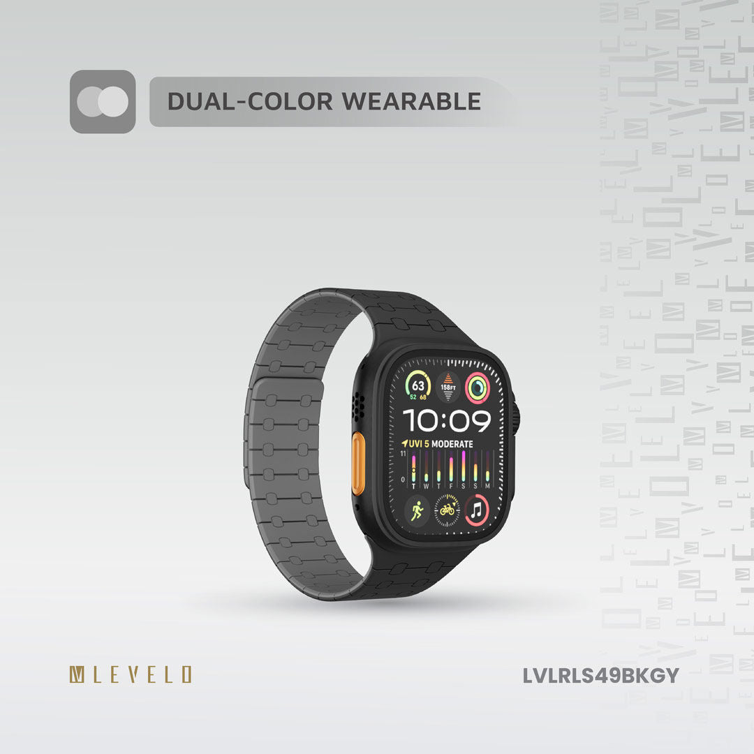 Levelo RoyalLink Silicone Watch Strap For Apple Watch 49MM