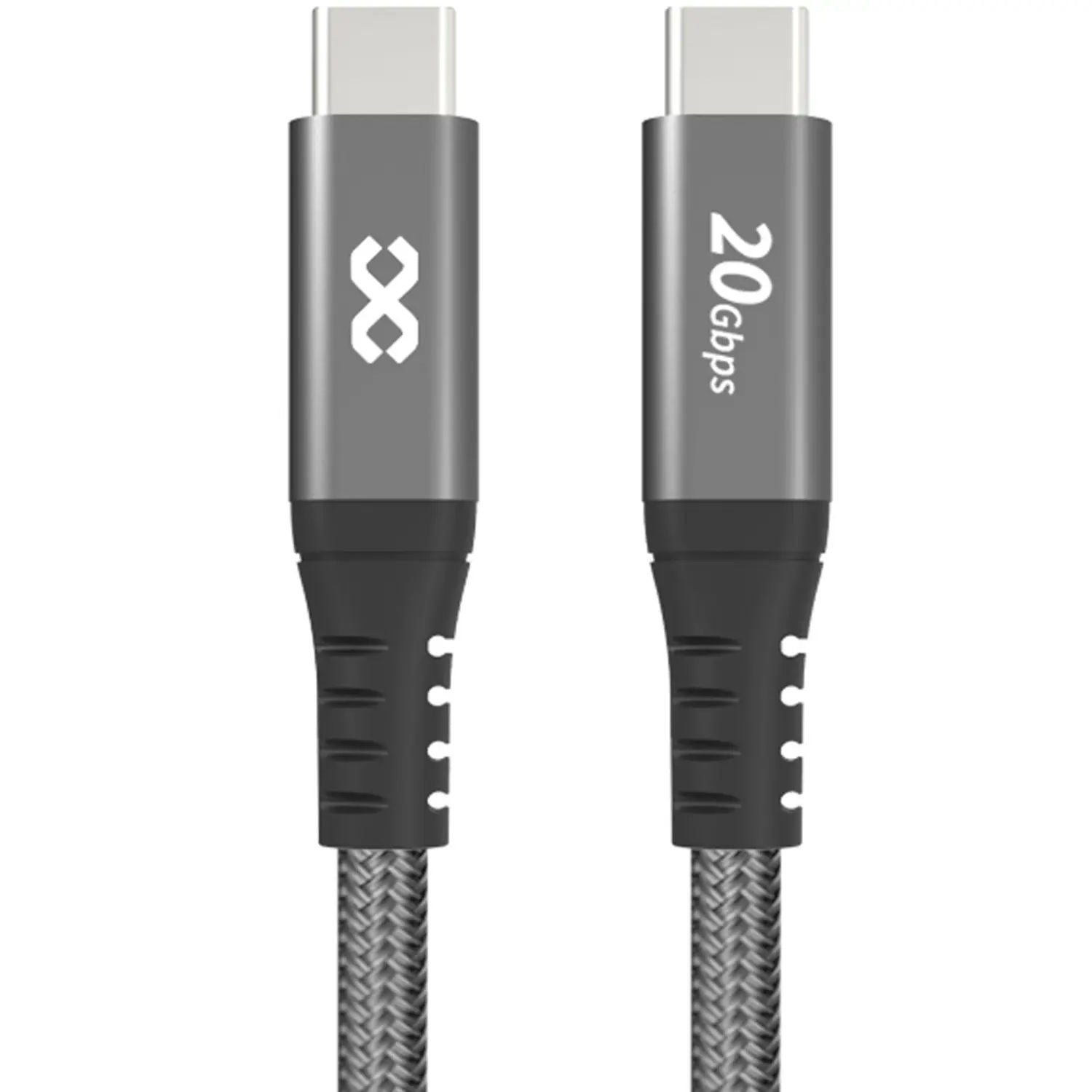 Infinyty MWUG01G Fast Charging Nylon USB-C to USB-C Cable 240W, 1.2m, Grey