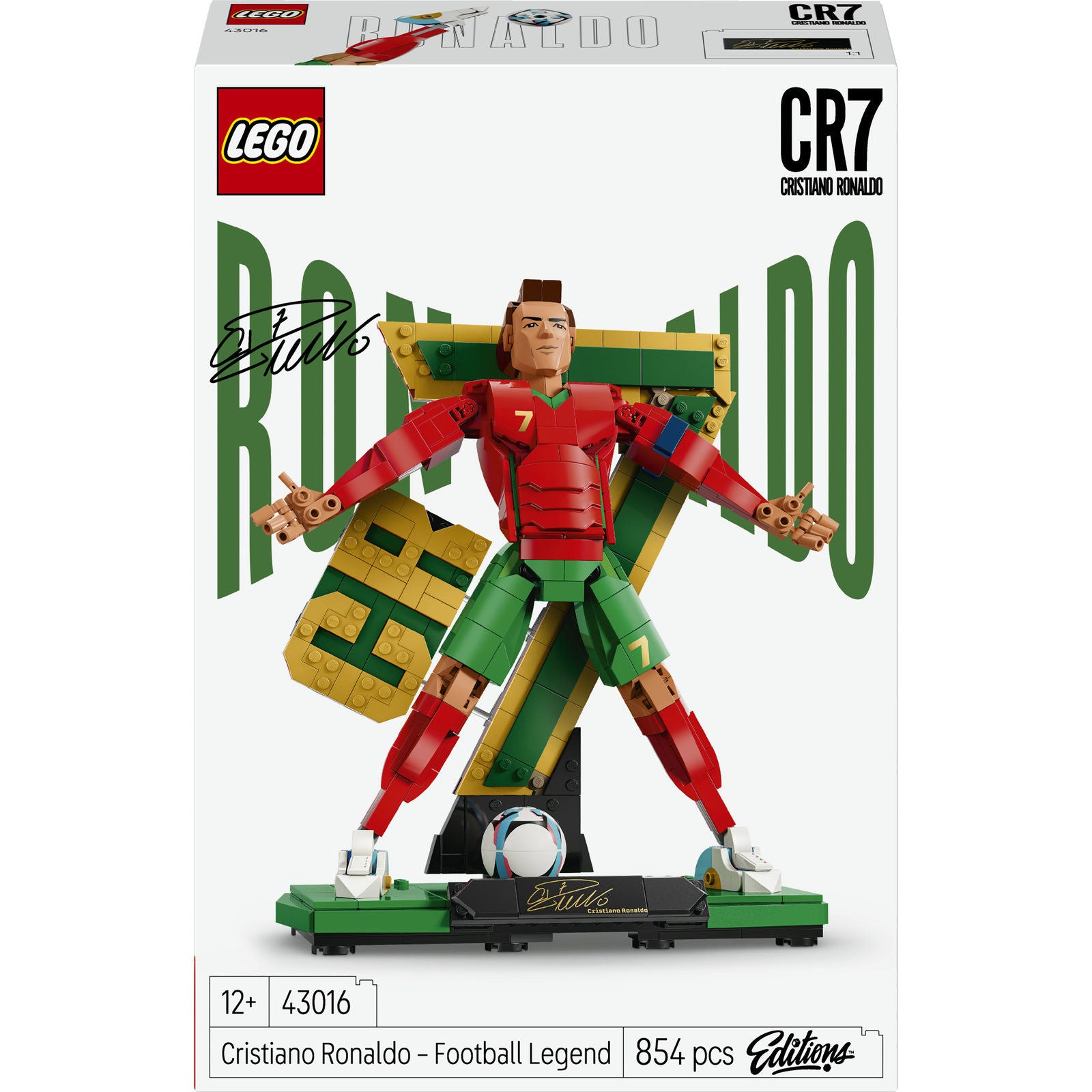 LEGO Editions Cristiano Ronaldo Soccer Legend 43016 Building Set, 854 Pieces, For Age 10+ Years