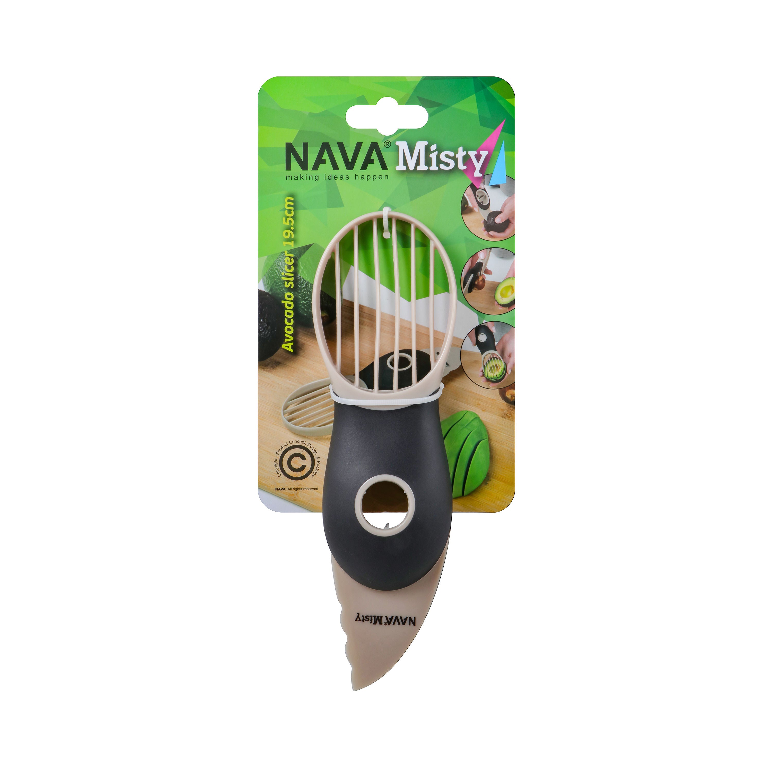 Nava Plastic Avocado Slicer Misty, 19.5Cm