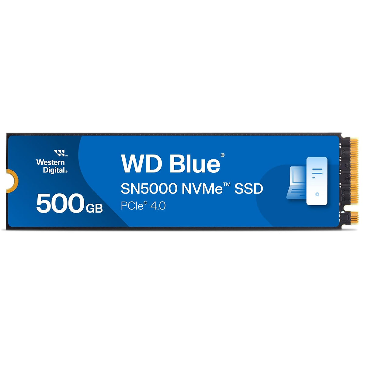 Western Digital WD Blue SN5000 500GB PCIe 4.0 NVMe M.2 2280 SSD, Up to 5000MB/s, WDS500G4B0E