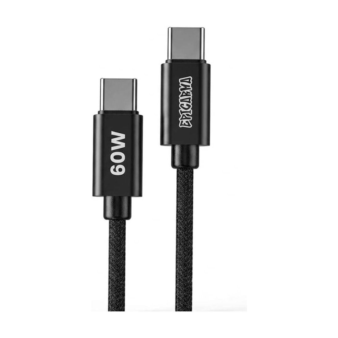 EpicArma 60W USB-C to USB-C Nylon Braided Fast Charging Cable, 1M, Black