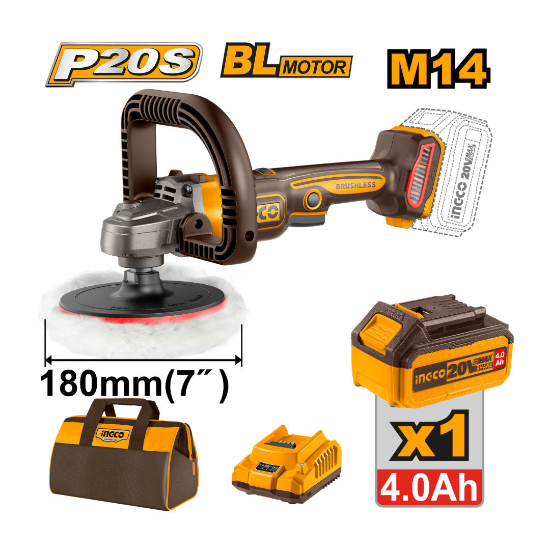 INGCO Cordless Polisher, 20V