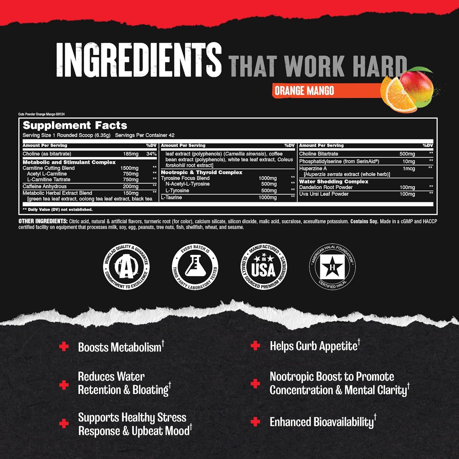 Universal Nutrition Animal Advanced Cuts Thermogenic Fat Burner Dietary Supplement